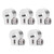 5 PCS Exhaust Clamps Aluminum Alloy Durable Butt Joint Narrow Band Clamp for Cars
