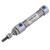 1pc Mini Stainless Steel Dual Acting Stoke 15mm/0.6inch Air Pneumatic Cylinder Max. 1Mpa