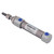 1pc Mini Stainless Steel Dual Acting Stoke 15mm/0.6inch Air Pneumatic Cylinder Max. 1Mpa