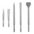 5Pcs Electric Hammer Chisel Bit Set Robust Practical Pointed Flat Chisel Round Shank Hammer Drill Bit Kit