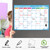 Magnetic Dry Erase Calendar Whiteboard Fridge Magnet Flexible Daily Message Stickers with 3 Board Pen 1 Eraser for Weekly Monthly Organizer Schedule Planner To Do List Notepad Wall Set A3 16.5*11.8in