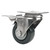 2.5in Polypropylene Brake Universal Wheel 304 Stainless Steel Bracket Silent Caster Loading 55kg/121.3lb for Trolley