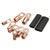 60Pcs Copper Wire Lugs Battery Cable Lugs Ring Terminals Connectors with 80Pcs Heat Shrink Tubing Assortment Kit 60Pcs Copper Wire Lugs 80Pcs Heat Shrink Tubing AC DC