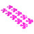 10Pcs 60mm 4 Blades Propeller Plastic Turning Boat Propellers Accessories with 2mm HoleRose Red