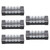 5 Sets Power Distribution Block M3 Screw Terminal 5 Terminals Bus Bar 600V 15A for Automobile Boat