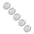 5Pcs Momentary Push Button Switch Metal Auto Reset Ultra Thin Waterproof with LED 22mmDC3~6V Red