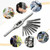8PCS Straight Slotted Tap Silver High Speed Steel Straight Flutes Screw Threading Tap with Drift Holder for Wood