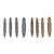 8Pcs Screw Extractor Broken Damaged Bolt Remover Stripped Screw Removal Tool Silver and Gold