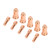 10Pcs Nozzle Electrode Kit Copper 1.5mm Nozzle Plasma Cutter Consumables for PT100 Series