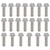 20Pcs M10x1.5 Screw Bolts A2‑70 Stainless Steel Flanged Hex Head Bolt with Gasket DIN6921M10x35