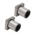 2Pcs Square Flange Linear Ball Bearings Linear Motion 20mm Bore Dia 32mm OD 42mm L LMK20UU