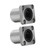 2Pcs Square Flange Linear Ball Bearings Linear Motion 20mm Bore Dia 32mm OD 42mm L LMK20UU