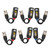 6Pcs Video Power Balun 8MP Anti Thunder Transmitter for CVI/TVI/AHD/CVBS Transceiver