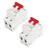 2Pcs Miniature Circuit Breaker 2P 40A DC 500V 4500A Breaking Capacity DIN Rail Mount for Solar PV System DZ47 63DC