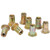 150pcs M4 Color Zinc Plating Rivet Nuts Quick Riveting Automobiles Hardware Accessories