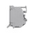 50pcs Terminal Blocks 6.3A 800V Rail Type 4mm² Flame Retardant Ground Terminals for Electrical Wire Connection