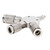 3 Way Air Splitter 1/4 Inch NPT Male Thread 3 Way Manifold Aluminum Alloy Pneumatic Fitting for Industrial