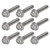 20Pcs M10x1.5 Screw Bolts A2‑70 Stainless Steel Flanged Hex Head Bolt with Gasket DIN6921M10x45