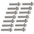 20Pcs M10x1.5 Screw Bolts A2‑70 Stainless Steel Flanged Hex Head Bolt with Gasket DIN6921M10x45