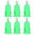 100Pcs Banana Jack Socket Terminal Connector 4mm Safety Ring Terminal Nickel Plated Copper Terminal Block AdapterGreen