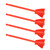 4Pcs Resin Mixer Paddles Strong Uniform Mixing 5 Blades Reusable Paint Mixer Drill Attachment Red