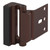 Home Security Lock Aluminum Alloy 800LBS Rust Proof Tamper Resistant Door Reinforcement Lock Brown