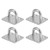 4Pcs Eye Plate with Enclosed Hook 304 Stainless Steel Ceiling Wall Mount Hanging Hardware 6#