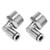 2Pcs All copper Nickel plated 6mm Pneumatic Quick Connector+90 Degrees BSPP Male Thread(1/2'')