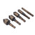 5 Pcs Countersink Drill Bit 1/4in 3/8in 1/2in 5/8in 3/4in 5 Flute Countersink Bit with 1/4in Hex Shank for Wood Metal