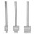 3Pcs Leather Perforated Tool Silver Tooth Durable Quick Easy DIY Leather Craft Tool Kits4mm