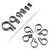 200Pcs Black Nylon Plastic P Clips Clamp Assortment Kit for Wire Cable Pipe