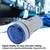 LED Voltmeter Signal Light Digital Display DC Voltage Meter Indicator Round Lamp Tester (Blue)