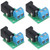 4Pcs DC Connector 5.5x2.1mm to 2P 5.08mm Power Adapter Board Compatible with 5.5x2.5mm Port