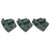 3Pcs Diamond Grinding Shoes Trapezoid Concrete Cutting TShaped Point Teeth 2Hole Green 30#