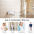Wall Mounted Bathroom Foldable Stool 220 Lbs Bearing Weight Non-slip Folding Shower Seat Entryway Stool Bench Wall Bath Seat for Elderly Pregnant Women Patients