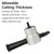 Sheet Metal Nibbler Cutter Double-headed Sheet Cutter Nibbler Drill Attachment for Straight Curve and Circle Cutting