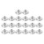 20PCS Pot Magnets 3 Layer Coating Stainless Steel NdFeB Round Base Magnet with Rod D32 18kg