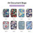 Multi-Functional A4 Document Bags Portfolio Organizer Waterproof Travel Pouch Zippered Case for Pads Notebooks Pens ID Card Gift for Students Travelers Businessman