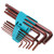 9Pcs Hex Wrench Alloy Steel Long Arm Ball Head Screw Tightening Hand Tool Kit 0619 Metric