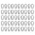 50Pcs Wire Rope Thimble Stainless Steel Cable Rigging Tools for Shipbuilding Industry(M8（8mm） )