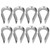 50Pcs Wire Rope Thimble Stainless Steel Cable Rigging Tools for Shipbuilding Industry(M8（8mm） )