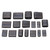 17 Pcs Oval Leather Punching Die Set Mold Cutting Kit Durable 1 Hole Hollow Punch Cutter