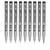 9Pcs Hand Painted Pens Waterproof  Micro Line Pens Illustration Drawing Pens