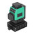 Green Laser Leveler Self Leveling 16 Lines High Accuracy IP54 Beam Level Meter for Wall 100‑240V US Plug