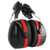 2Pcs Hard Hat Attachment Earmuff Noise Reduction Angle Adjustable Telescopic Helmet Earmuff Red Black