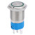 16mm LED Self Reset 1NO 1NC Metal Push Button Switch for Car Modification(Green Light 24V)