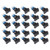 25 Pcs Industrial Push Button Switch Self Locking Push Button Switch with Indicator Light AC  for Machine Tool