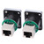 2Pcs RJ45 Right Angle Connector Fire Retardant Insulator Material YTRJ45 Aviation Plug