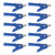 10Pcs Crocodile Clip Testing Clamp 10mm Opening 10A with 4mm Socket Accessory Set KitBlue