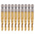 10Pcs Tap Drill Bits HSS 6.1 Hex Square Shank Ti Coated Composite M5 Hardware Hand Tools